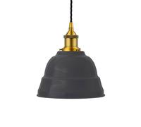 SE Home Slate Grey Lincoln Pendant Light - Antique Gold - Black Twisted SE Home Grey