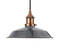 SE Home Slate Grey Small Trinity Metal Pendant Light - Matt Antique Copper SE Home Grey