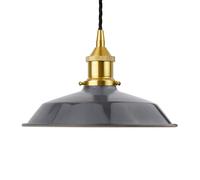 SE Home Slate Grey Small Trinity Metal Pendant Light - Polished Brass SE Home Grey