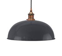 SE Home Slate Grey Worcester Pendant Light - Antique Copper - Black Twisted SE Home Grey