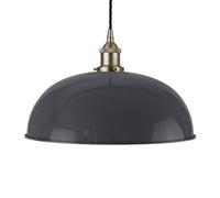 SE Home Slate Grey Worcester Pendant Light - Brushed Chrome - Black Twisted SE Home Grey