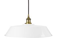 SE Home White Large Chancery Pendant Light - Matt Antique Brass - Black Round SE Home White