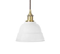 SE Home White Lincoln Pendant Light - Antique Brass - Brown Twisted SE Home White