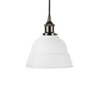 SE Home White Lincoln Pendant Light - Black Nickel - Black Round SE Home White
