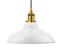 SE Home White St Edmund's Pendant Light - Antique Gold - Black Round SE Home White