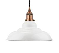 SE Home White St Edmund's Pendant Light - Matt Antique Copper - Black Twisted SE Home White