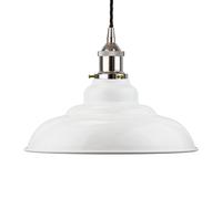 SE Home White St Edmund's Pendant Light - Nickel - Black Twisted SE Home White