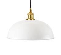 SE Home White Worcester Pendant Light - Polished Brass - Black Round SE Home White