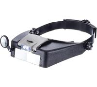 SE Illuminated Dual Lens Flip-In Head Magnifier, Head Magnifier, Tools for Repair & Precision Work, Adjustable Headlamp, 4.5X Loupe Magnifying, Black