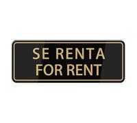 Se Renta For Rent Sign For House (With Strong Adhesive Tape), 3" X 10" Premium Durable For Home & Office,Acrylic Signs For Front Door/Wall/Window, Clear And Easy To Read