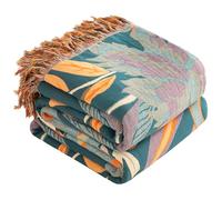 SE SOFTEXLY SESoftexly Bedspread, Double-Sided Boho Blanket, Cotton Blanket with Fringes (Dragonflies, 200 x 230 cm)