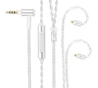 SE215 with Mic Cable Compatible with Shure SE215, SE215 PRO, SE315, SE425, SE535, SE846, AONIC 3, AONIC 4, AONIC 5, UE900 Earphones, MMCX Earphone Cable, 4ft