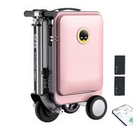 SE3S Electric Suitcase You Can Ride 20 inch, 2 Batteries/App Control/External Charging Port/Removable Battery/Dust Cover/Load 110kg, Rideable Suitcase,Pink