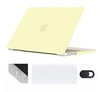 Se7enline Compatible with 14 inch Macbook Pro Case Hard Cover 2021-2025 for Pro M5 M4 M3 M2 M1 A2918 A2992 A3112 A3401 A2779 A3434 &Keyboard Skin &Webcam Cover &Touchpad Protector,Mellow Yellow