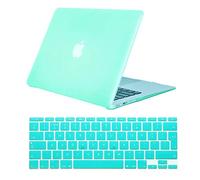 Se7enline Compatible with 2010 2011 2012 Macbook Pro Case Colorful Plastic Hard Shell Case Cover for 15 inch Macbook Pro A1286 with DVD Drive with RobinEgg Blue Keyboard Cover Skin, Aqua Green