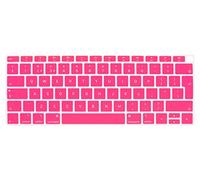 Se7enline Compatible with 2018/2019 Macbook Air Retina Keyboard Cover Soft Silicone Protector for New MacBook Air 13 Inch Model A1932 with Retina Display UK Layout Soft-Touch Keyboard Skin, Pink