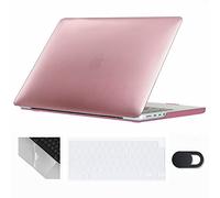 Se7enline Compatible with 2025 2024 2023 2022 2021 MacBook Pro 14 inch M5 M4 M3 M2 M1 Case for Model A2918 A2992 A3112 A3401 A3434 & TPU Keyboard Skin & Touchpad Protector &Webcam Cover,Rose Gold