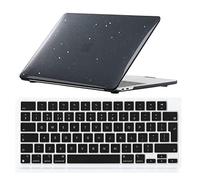 Se7enline Compatible with Best MacBook Pro Case 14 inch 2021 2022 2024 2023 M4 M3/M2/M1 A2918/A2992 A3112 A3401/A2779/A2442 Crystal Glitter Bling Shining Hard Shell Case with Keyboard Cover Skin,Black