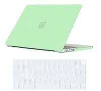 Se7enline Compatible with Best MacBook Pro Case 16 inch 2021 2022 M4 M3 M2 M1 A2485 A2779 A2991 A3403 Matte Laptop Protective Hard Shell Case with Keyboard Cover Skin(EU Layout),Melon Green