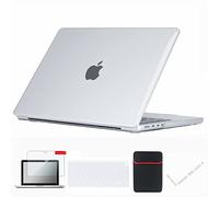 Se7enline Compatible with Clear Macbook Pro Case 14 inch 2021-2024 Crystal Hard Shell Case for M4 M3 M2 M1 A2918 A2992 A3112 A3401 A2779 A2442 &Sleeve&Keyboard Skin&Screen Protector&Dust Plug,Clear