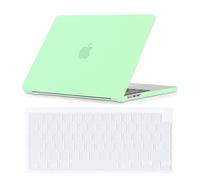 Se7enline Compatible with M2/M3/M4 MacBook Air Case 2022-2025 13 inch M2/M3/M4 Chip for 13.6 inch Model A2681/A3113/A3240 Matte Finish Laptop Hard Shell Case with Keyboard Cover Skin,Melon Green