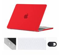 Se7enline Compatible with MacBook Air 13.6 inch Case M4/M3/M2 2022-2025 for Mac Air 13-inch A2681/A3113/A3240 Laptop Hard Shell Case with Keyboard Cover & Webcam Cover & Trackpad Protector,Red