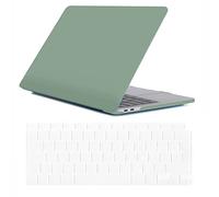 Se7enline Compatible with MacBook Air 13 Inch Case Laptop Cover for 2024 2023 2022 2021 2020 2019 2018 Mac Air Retina Display Touch ID A1932/M1 A2337/A2179&Keyboard Cover(UK Layout),Midnight Green