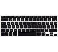 Se7enline Compatible with MacBook Air 13", MacBook Pro 13" 15" 17" with Retina Display Unique Ultra Thin Silicone Keyboard Cover Black Keyboard Skin Protector (EU Layout), Black