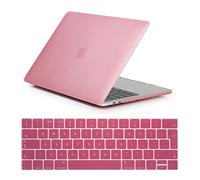 Se7enline Compatible with MacBook Pro 13 Case 2016 2017 2018 2019 Soft-Touch Plastic Hard Case Cover for Macbook Pro 13-inch A1706/A2159/A1989 (Touch Bar version) Keyboard Cover Set, Pink