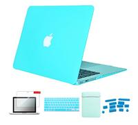 Se7enline Compatible with Macbook Pro 13 Case for Macbook Pro 13.3 inch Model A1278,with Soft Sleeve Bag and Silicone Keyboard Protector and Clear LCD Screen Protector and 9pcs Dust plug, RobinEggBlue