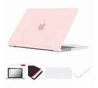 Se7enline Compatible with MacBook Pro 14 inch Case 2025 2024 2023 2022 2021 Hard Cover for A2918 A2992 A3112 A3401 A3434 M5 M4 M3 M2 M1 &Sleeve&TPU Keyboard Skin&Screen Protector&Dust Plug,Chalk Pink