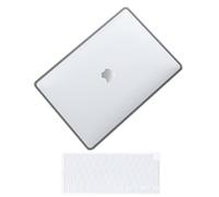 Se7enline Compatible with MacBook Pro 14 inch Case 2025 2024 2023 2022 2021 Model M5 M4 M3 M2 M1 A2918 A2992 A3112 A3401 A3434 TPU+PC Anti-Fingerprint Hard Shell Case & Keyboard Cover,Transparent&Gray