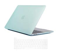Se7enline Compatible with Macbook Pro 16 inch Case 2019/2020 Smooth Plastic Hard Shell Laptop Cover for MacBook Pro 16-inch A2141 with Touch Bar Touch ID with UK Layout TPU Keyboard Cover, Aqua Green