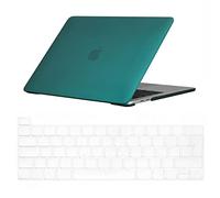 Se7enline Compatible with MacBook Pro Case 13 inch 2023 2022 2021 2020 Model M1/M2 A2338/A2251/A2289 Matte Finish Laptop Hard Shell Case with Keyboard Cover Skin(UK Layout),Deap Teal