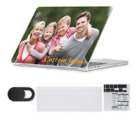 Se7enline Custom Personalized Photo & Name Case Compatible with MacBook 12 inch Case for A1534/A1931 2015-2019 Hard Shell Case&TPU Keyboard Skin(UK Layout)&Webcam Cover&Shortcut Sticker,DIY Design