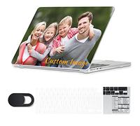 Se7enline Custom Personalized Photo & Name Case Compatible with MacBook Pro 16 inch Case for 2024 2023 2022 2021 A2485 A2779 A2991 A3403 &TPU Keyboard Skin&Webcam Cover &Shortcut Sticker,DIY Design