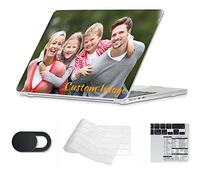 Se7enline Custom Personalized Photo & Name CaseCompatible with MacBook Pro Case 15 inch Model A1398 2015/2014/2013/2012 Hard Cover&TPU Keyboard Skin(UK Layout)&Webcam Cover&Shortcut Sticker,DIY Design