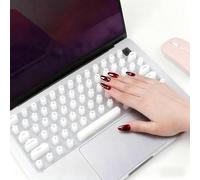 Se7enline Durable Keyboard Cover for Long Nails Compatible with MacBook Air 13.6/15 & Pro 14/16 inch (M4 M3 M2 M1) 2021-2025,Keyboard Protector Bubbles Stickers for Nail Art, Transparent