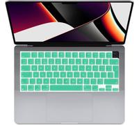 Se7enline for Macbook Neo & Air 13/15 & Pro 14/16 inch Keyboard Cover Skin | Silicone Waterproof Dustproof Durable Washable Laptop Accessories M5 M4 M3 M2 M1 A18 Pro 2021-2026,(EU Layout)Aqua Green