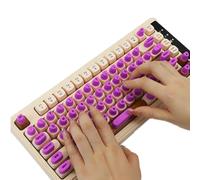 Se7enline PC Keyboard Stickers for Long Nails, Soft Silicone Sticker for Women, Nail Art Typing Keycaps for Desktops Compatible with Apple Magic Keyboard/HP/Dell/Corsair/Razer,Purple