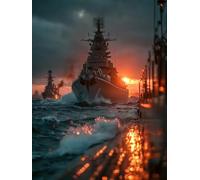 Sea 5D DIY Diamond Art, Diamond Painting Kits for Adults Boat, 5D Full Drill Crystal Gem Kits for Beginners, Crystal Art Crafts Pictures for Adults, House Decor, Gifts, Room Decor, 90x120cm G-6818