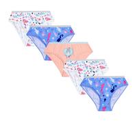 Metzuyan 5 Pairs Girls Briefs Underwear 100% Cotton Pants Glitter Knickers Underpants Set Sea 7-8 Years