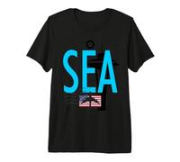 SEA Airport Code Baggage TAG Seattle Washington USA Premium T-Shirt