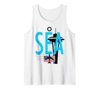SEA Airport Code Baggage TAG Seattle Washington USA Tank Top