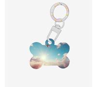 Sea and Blue Birds Dog Tags for Pets,Bone-Shaped Acrylic Pet ID Tags,Perfect for Small to Large Dogs and Cats,Cute & Functional