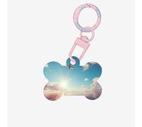 Sea and Blue Birds Dog Tags for Pets,Bone-Shaped Acrylic Pet ID Tags,Perfect for Small to Large Dogs and Cats,Cute & Functional