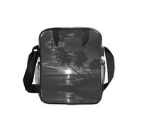 Sea And Tree In The Night Print Clear Pvc Waterproof Tote Transparent See Through Lunch Handbag,Travel Toiletry Bag,Women Men Work Shopping