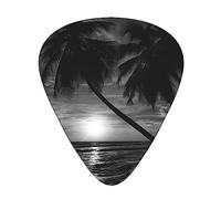 Sea And Tree In The Night Print Guitar Picks Personalized Novelty Guitar Plectrums For Electric Guitar Acoustic Guitar 12 Pack