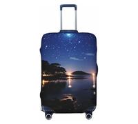 Sea and Tree in The Night Print Travel Luggage Cover Baggage Suitcase Cover Protector Skins 18-32 Inch Luggage