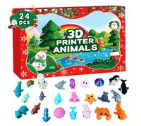 Sea Animal Advent Calendars 2026, 24-Day Christmas Countdown with 3D Toys | 24 Flexible Animal Figures, Articulated Pose Design, Gift Box Compartments for Daily Play, Display, Stories and Collecting